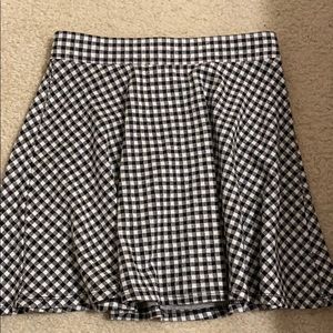 checkered short skirt